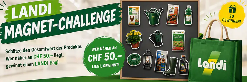 Schätze den LANDI-Warenwert und gewinne einen LANDI Bag
